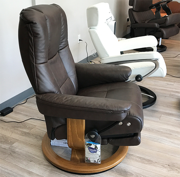 Stressless Mayfair LegComfort Paloma Chocolate Leather Recliner Chair by Ekornes