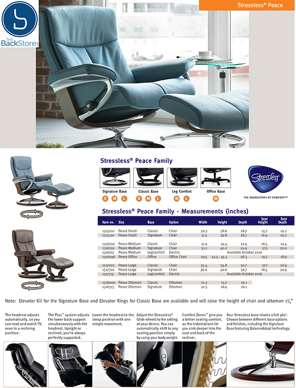 Stressless Peace Recliner Chair Information from Ekornes