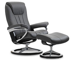 Stressless Bliss Signature Base Chair Recliner and Ottoman
