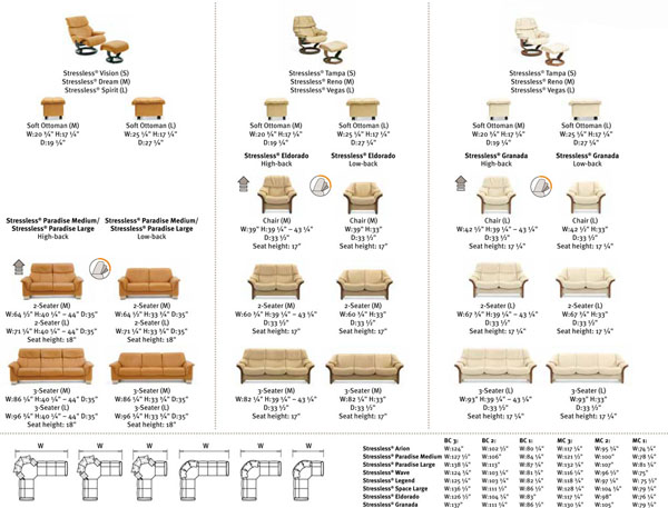 Stressless Recliner Chair Dimensions