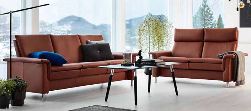 Stressless Aurora Leather Sofa, Loveseat and Sectional by Ekornes