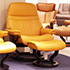 Stressless Sunrise Large Paloma Clementine Leather Recliner and Ottoman in Paloma Leather by Ekornes