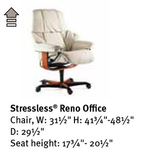Stressless Reno Office Desk Chair Dimensions