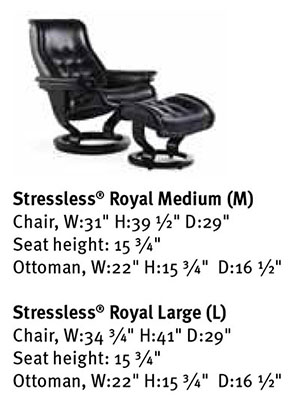 Stressless Royal Recliner Chair Ekornes Dimensions