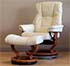 Stressless Chelsea Paloma Leather Recliner Chair and Ottoman