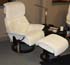 Stressless Dream Recliner and Ottoman - Oasis White Fabric