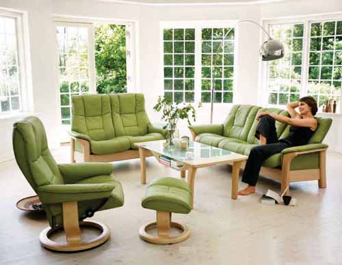 Stressless Medium Mayfair Recliner Chair - Streeless Windsor Sofa, Table and Mayfair Recliner in Paloma 