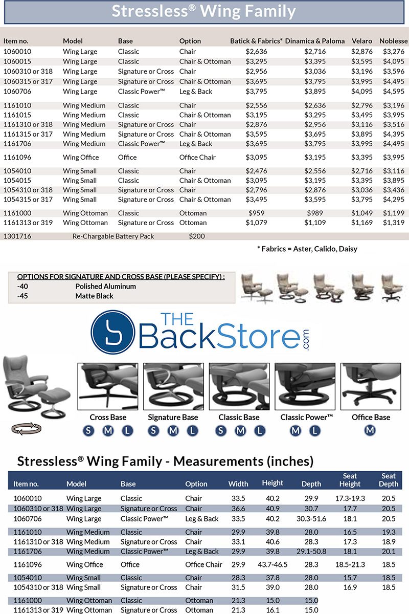 Stressless Wing Recliner Chair and Ottoman by Ekornes