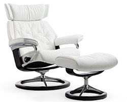 Stressless Skyline Signature Base Recliner Chair and Ottoman