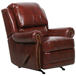 Barcalounger Regency II Leather Recliner Tri-Tone Burgundy Chair 