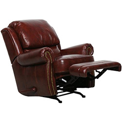 Barcalounger Regency II Cream Leather Recliner Recline Chair 