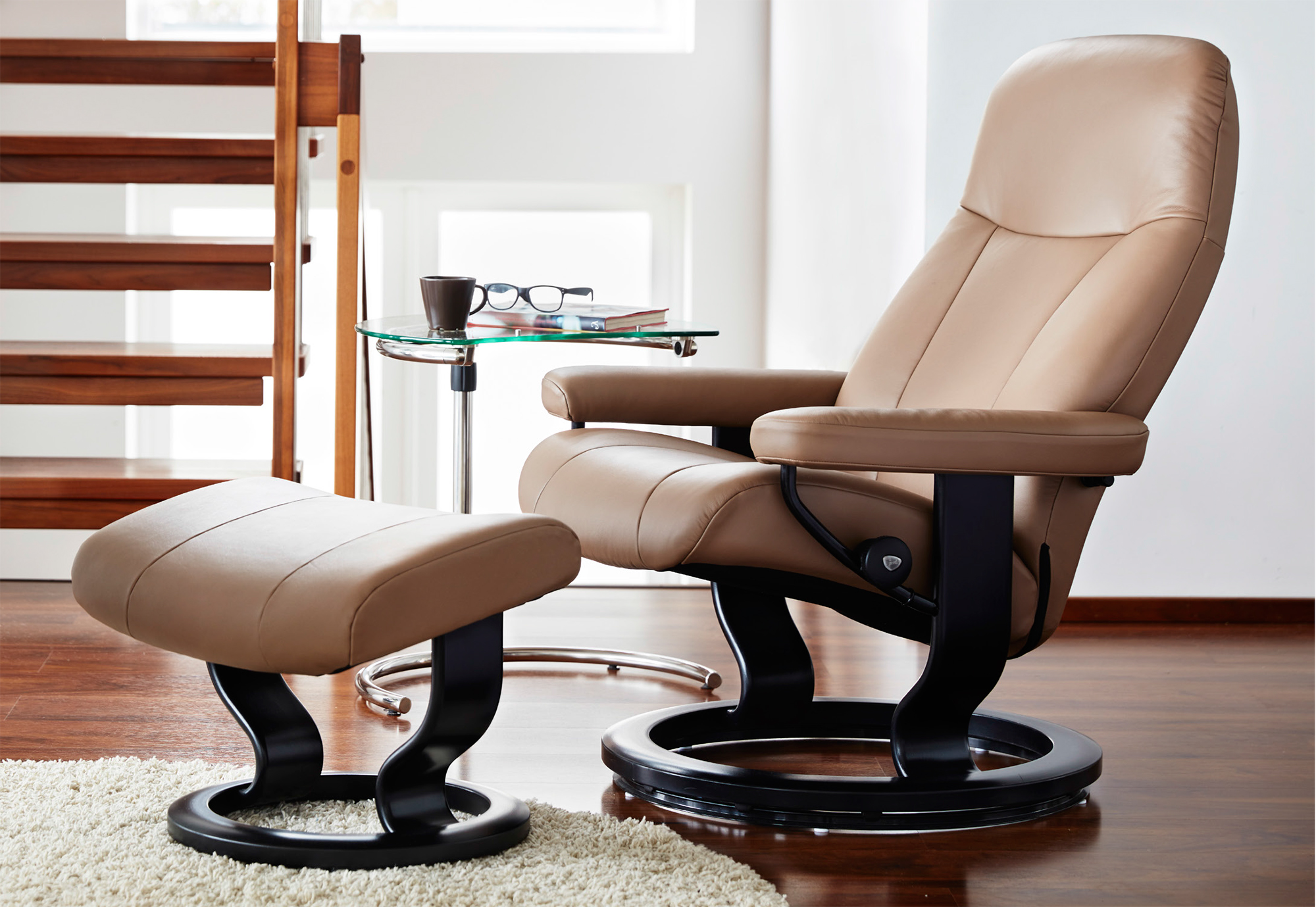 Stressless Garda Recliner Chair and Ottoman by Ekornes. Garda Recliner  Chair Lounger Ergonomic