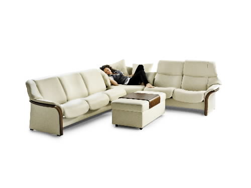 Stressless Granada Low Back Leather Sofa Ergonomic Couch by Ekornes