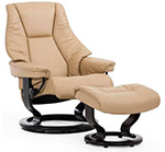 Stressless Live Large Recliner Chair and Ottoman by Ekornes