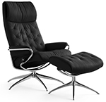 Stressless Metro High Back Recliner Chair and Ottoman by Ekornes