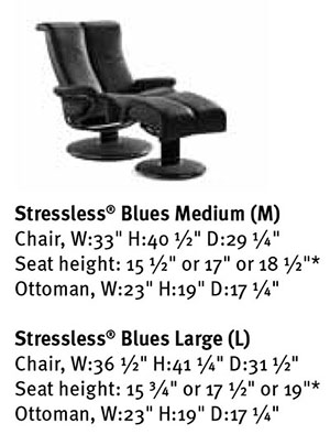 Stressless Blues Recliner Chair Dimensions