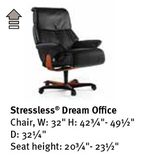 Stressless Dream Office Desk Chair Dimensions