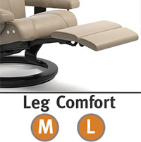Stressless Crown LegComfort Power Extending Footrest with Classic Wood Base Recliner Chair