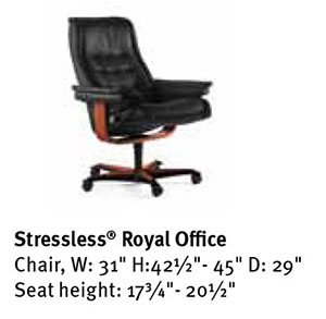 Stressless Royal Office Desk Chair Dimensions