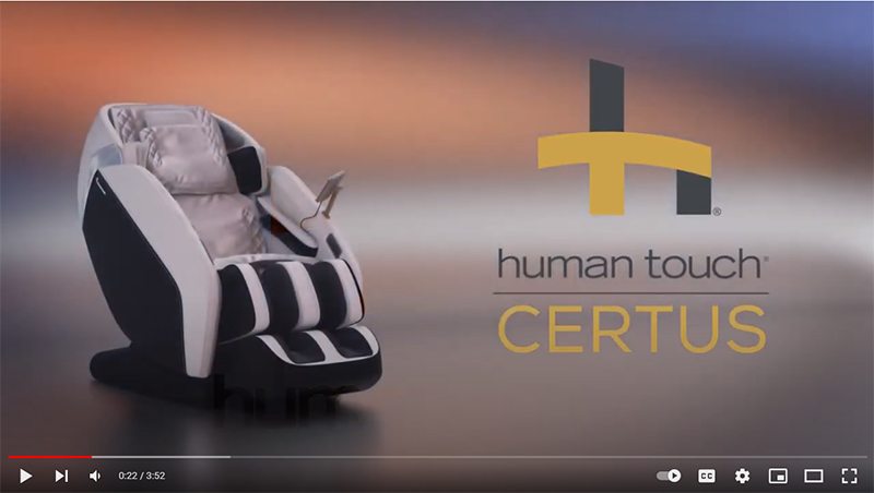 Human Touch Certus Zero Gravity Massage Chair Recliner Introduction Video