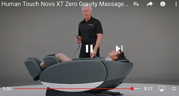 Human Touch Novo XT2 Zero Gravity Massage Chair Recliner Instructional Video