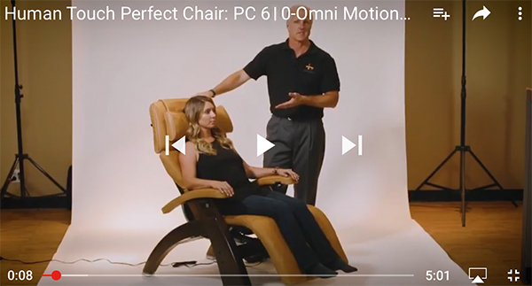 Human Touch PC-610 Omni-Motion Perfect Chair Zero Gravity Recliner Instructional Video