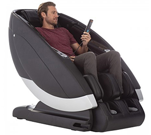 Human Touch Gray Super Novo Zero Gravity 3D and 4D Massage Chair Recliner