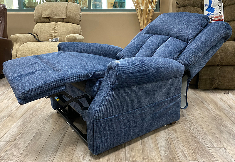 Mega Motion AS-7001 Lift Chair Recliner Blue Fabric by Windermere