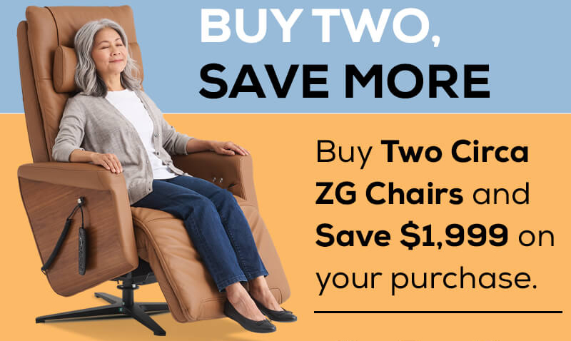 Human Touch Circa ZG Massage Chair Zero Gravity Leather Recliner