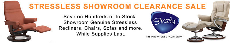 Stressless Recliner Chair, Loveseat and Sofa Showroom Clearance Sale