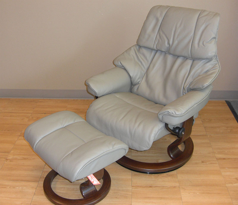 Stressless Reno Royalin Mole Leather Recliner Chair