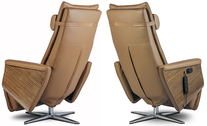 Toffee Leather Svago Swivel SV-500 Leather Zero Anti Gravity Recliner Chair