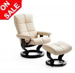 Stressless Oxford Recliner Chair and Ottoman by Ekornes